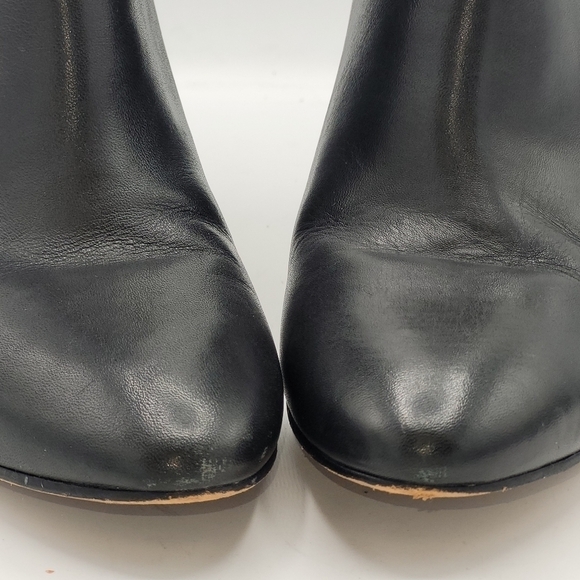 Coach Terence Scallop Soft Shine Calf Ankle Boots in Black Leather Size 10 B - Picture 10 of 16